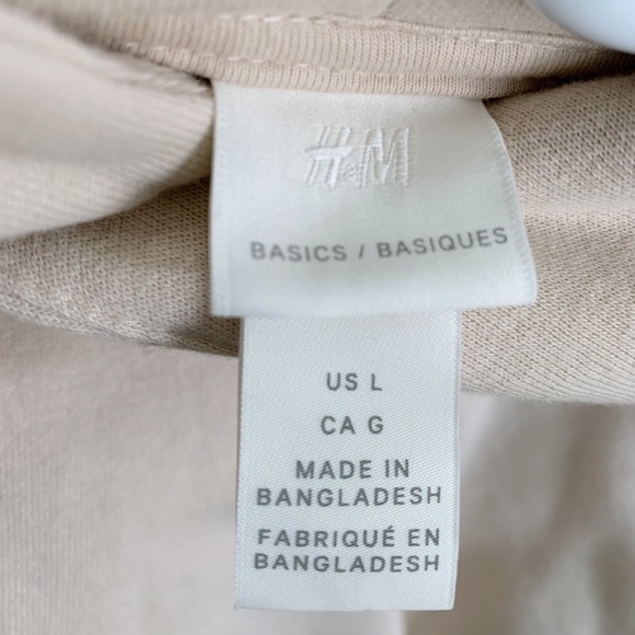 H&M Basic Cream Hoodie (L) - Picture 3 of 3